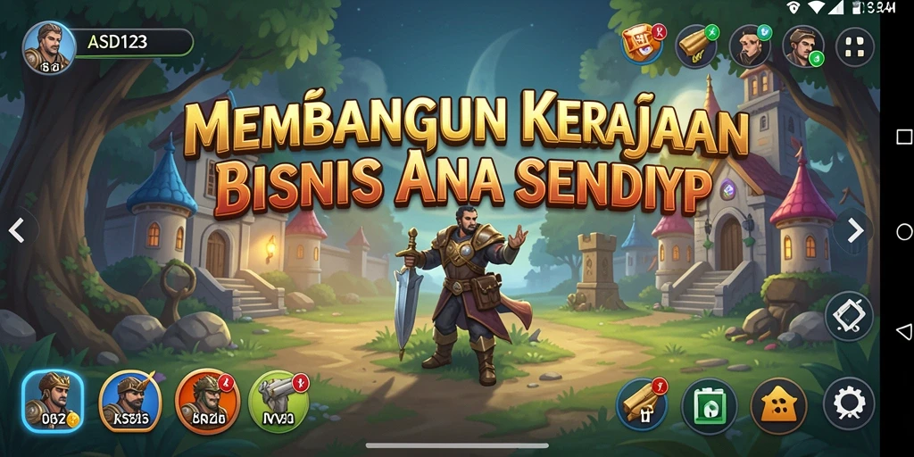 Screenshot gameplay <strong>ASD123</strong> menunjukkan momen membangun kerajaan bisnis.