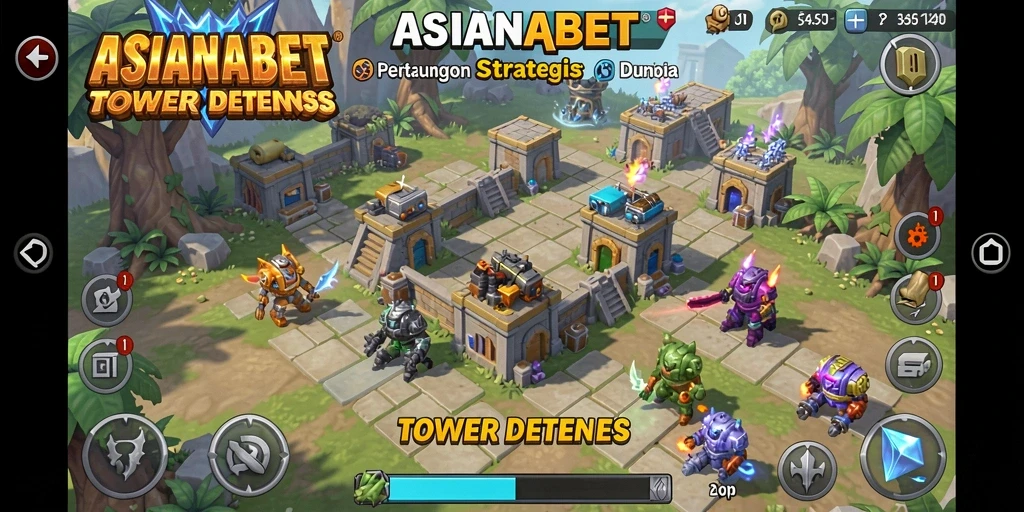 Screenshot menampilkan aksi seru Tower Defense di ASIANABET.