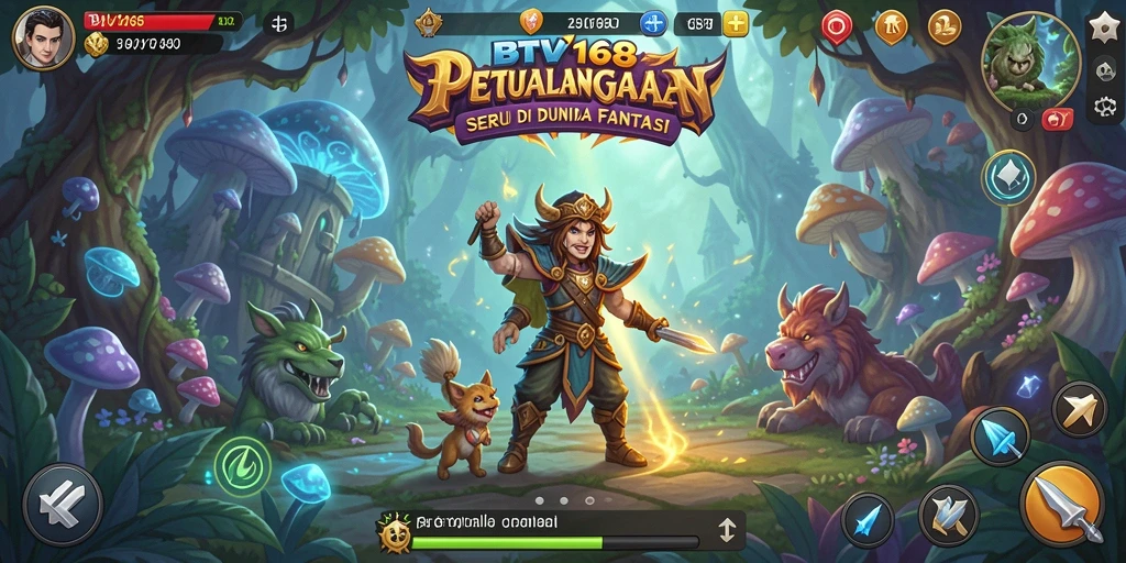 Screenshot utama BTV168 menampilkan aksi seru dalam dunia petualangan.
