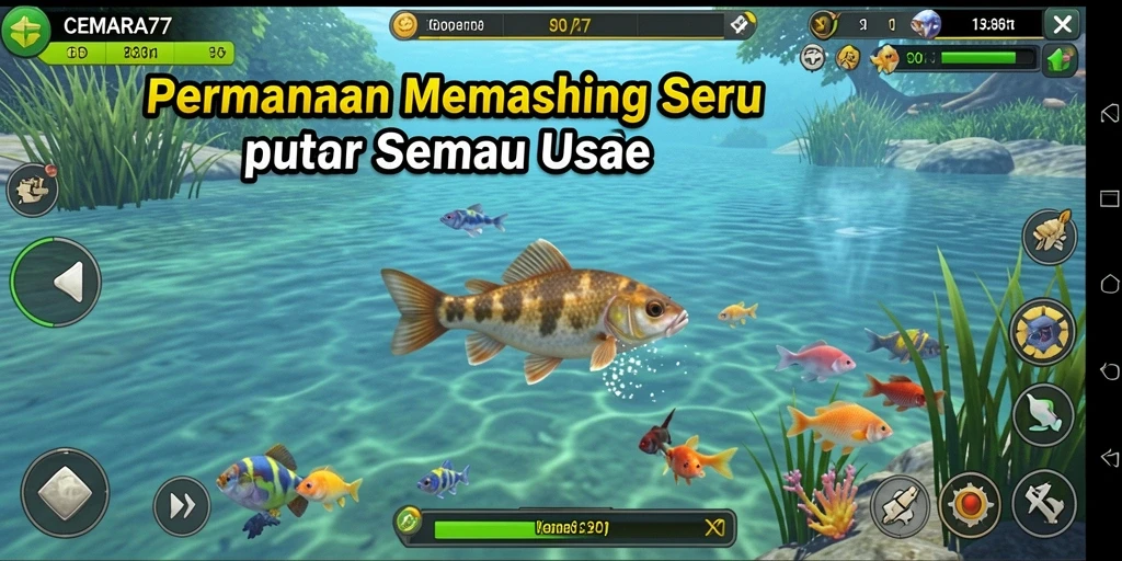 Tangkapan ikan di dalam game CEMARA77 yang memukau.