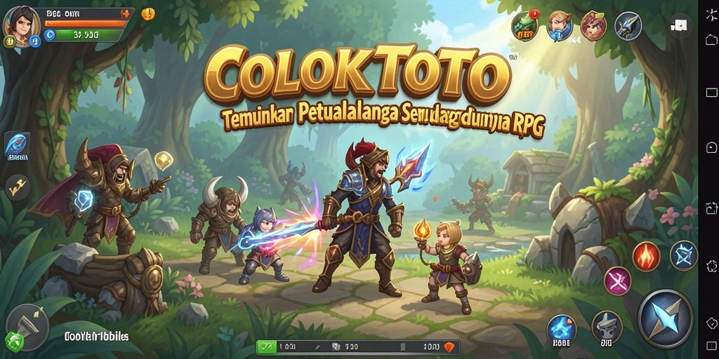 Screenshot COLOKTOTO menampilkan aksi seru dalam pertarungan RPG.