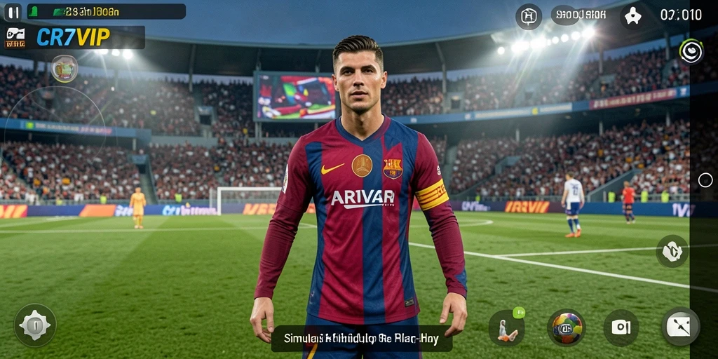 Gameplay mendalam CR7VIP menampilkan simulasi kehidupan Cristiano Ronaldo.