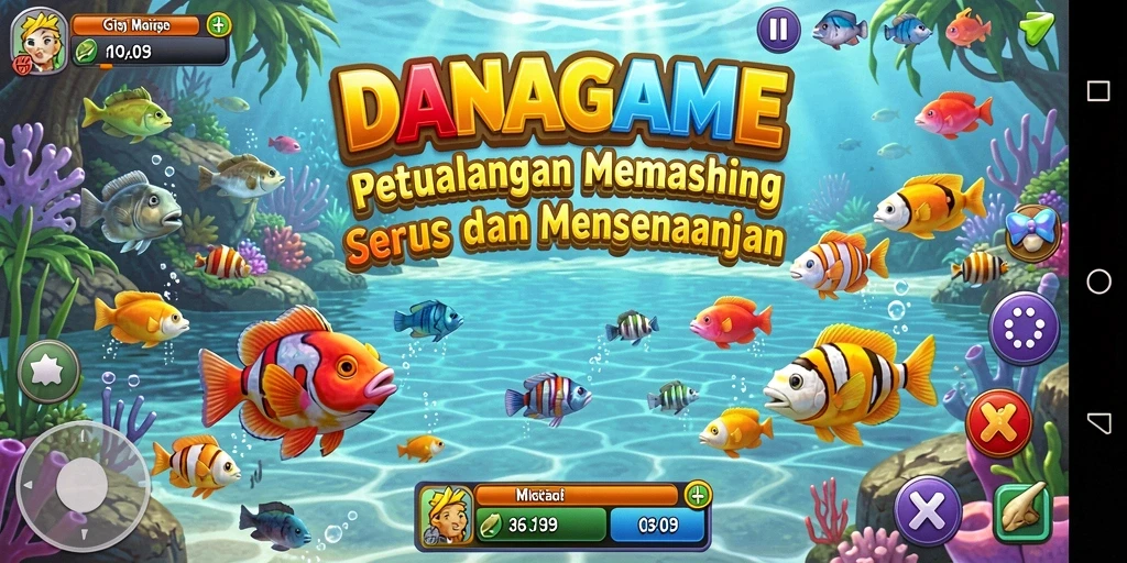 Tampilan gameplay seru saat memancing di DANAGAME.