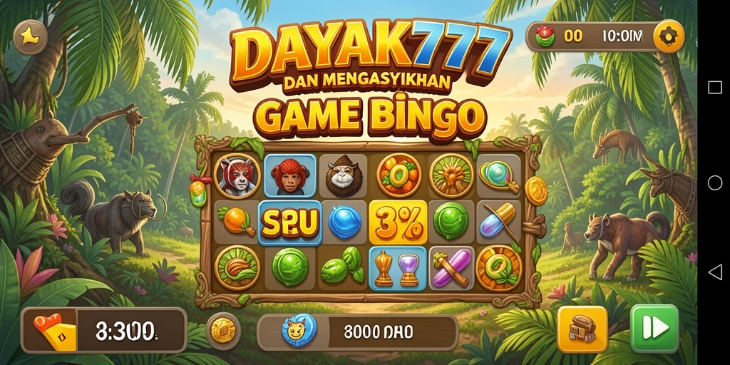 Tampilan menarik dari gameplay Bingo di DAYAK777.