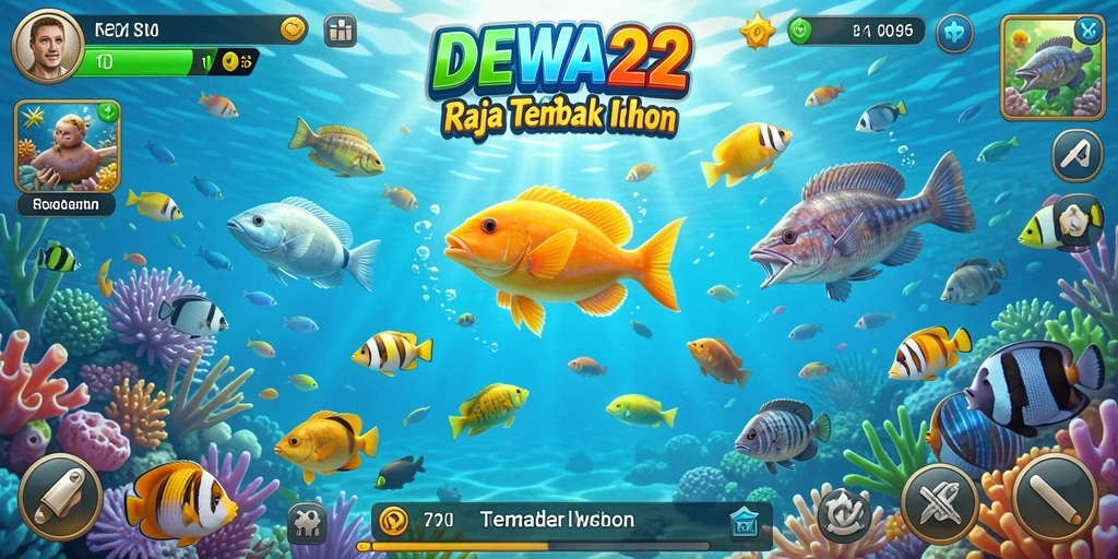 Gameplay seru Tembak Ikan di DEWA22 dengan grafis menarik.
