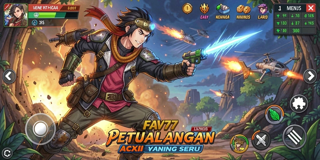 Tampilan menarik dari gameplay seru FAV77 di dunia Anime.