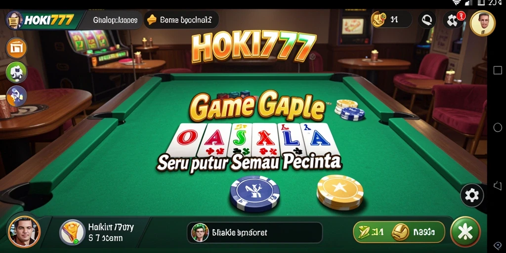 Tangkapan layar HOKI777 menampilkan gameplay Gaple yang seru dan interaktif.