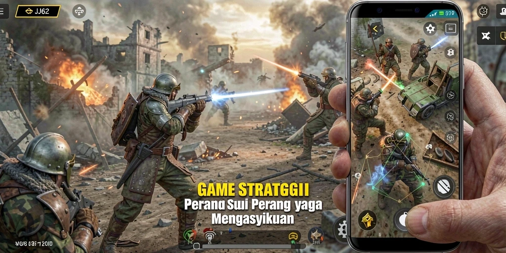 Screenshot gameplay JJ62 menampilkan aksi pertempuran yang seru.