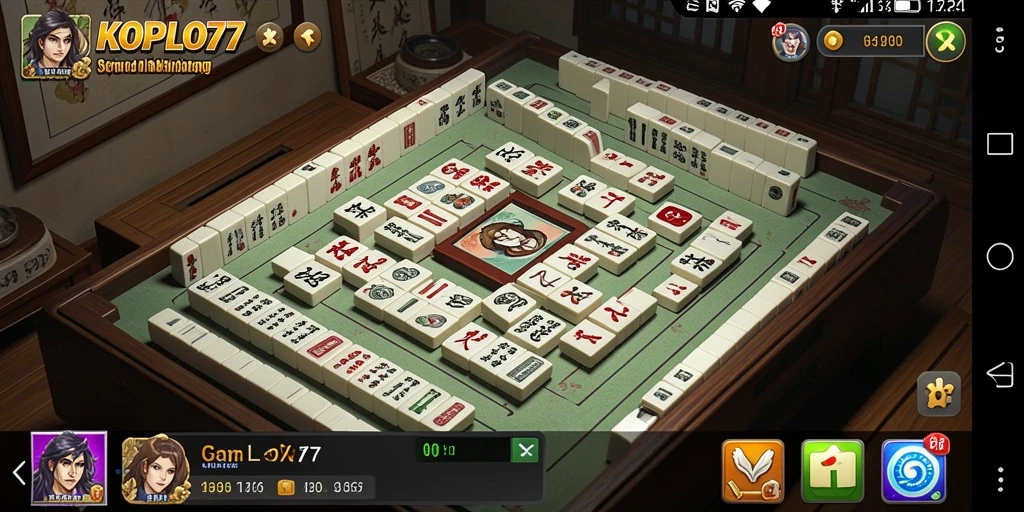 Tampilan gameplay seru KOPLO77 dengan grafis Mahjong menawan.