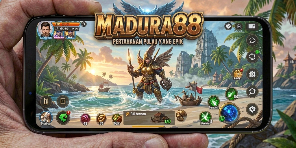 Tampilan gameplay MADURA88 dengan pertahanan menakjubkan dan strategi yang mendebarkan.