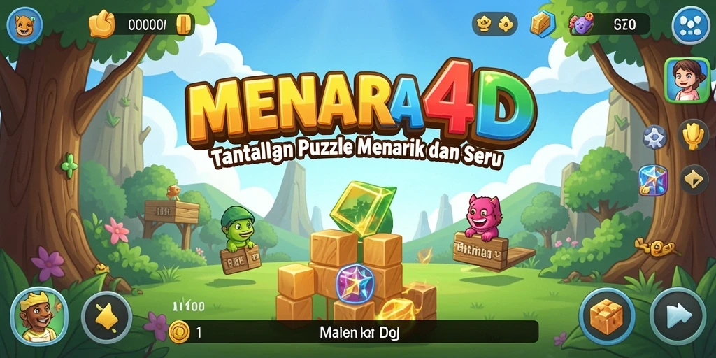 Gameplay MENARA4D yang menantang dan mengasyikkan.