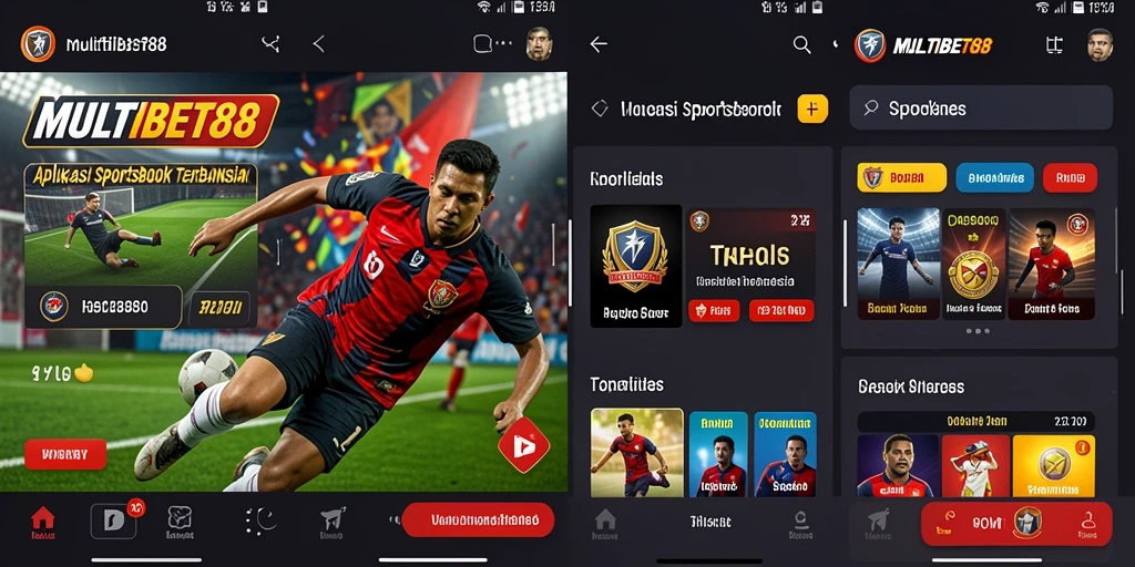 Tampilan utama MULTIBET88 dengan fitur taruhan olahraga.