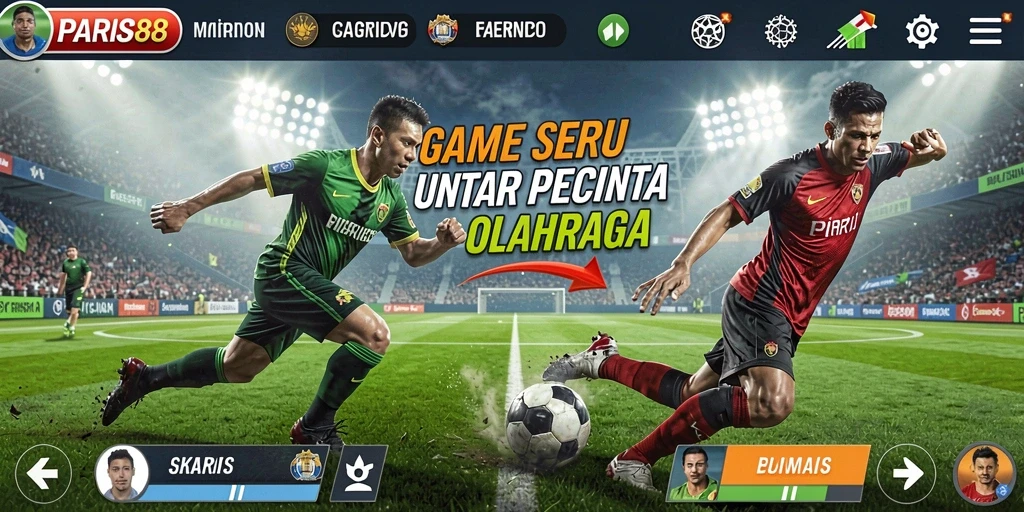 Tampilan menarik dari gameplay <strong>PARIS88</strong> saat pertandingan olahraga.