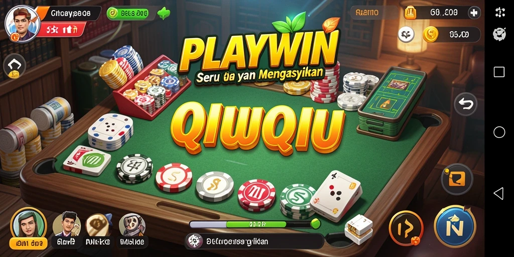 Tampilan gameplay seru saat bermain QiuQiu di PLAYWIN.