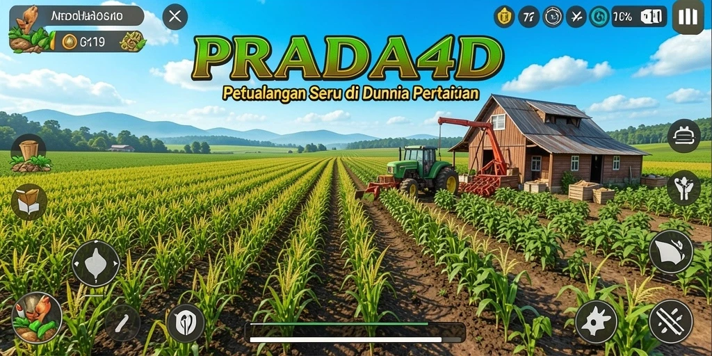 Tampilan menarik gameplay pertanian di PRADA4D.