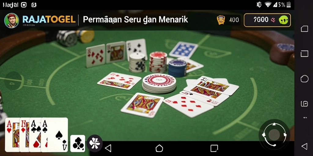 Screenshot yang menampilkan gameplay seru RAJATOGEL di Gaple.