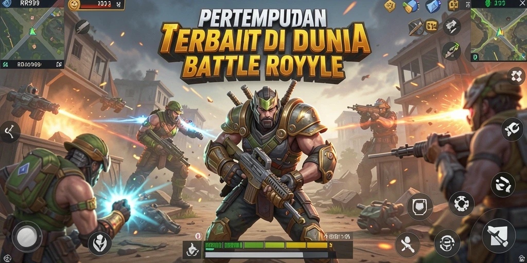 Tampilan gameplay RR999, aksi seru dalam pertempuran Battle Royale.