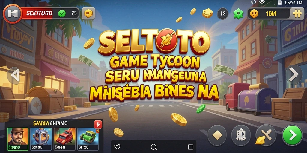 Tampilan gameplay menarik dari SELTOTO yang menampilkan pengelolaan bisnis.