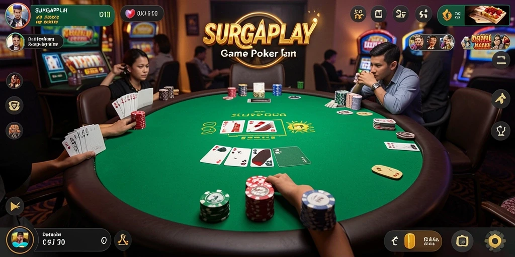 Tampilan gameplay SURGAPLAY dengan aksi seru permainan Poker.