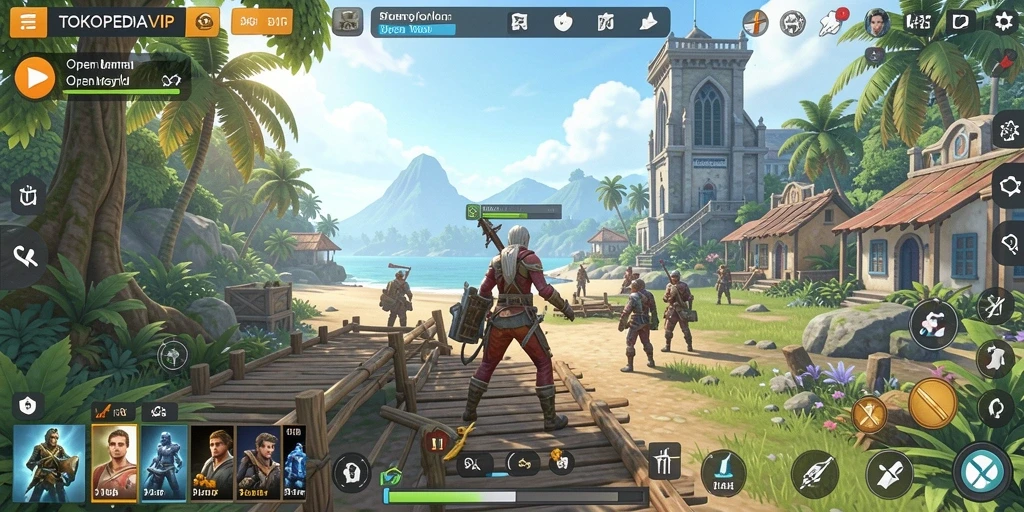 Tangkapan layar menampilkan petualangan seru di dunia Open World.