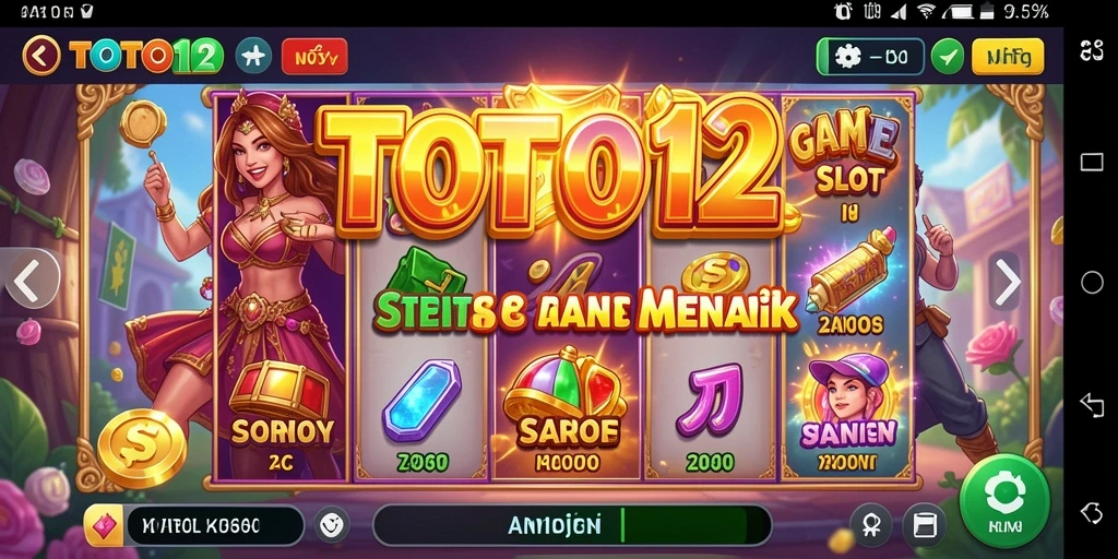 Tampilan utama gameplay TOTO12 dengan grafis Slot yang menarik.